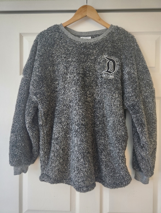 Disney Sweaters - Disney Cozy Oversized Gray Fuzzy Sweater - Unisex Medium